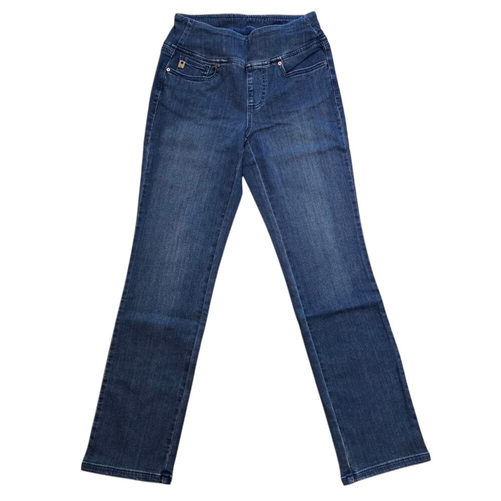 Belle Kim Gravel Primabelle Pull On Stretch Denim Jeans Size 4P Petite A461685